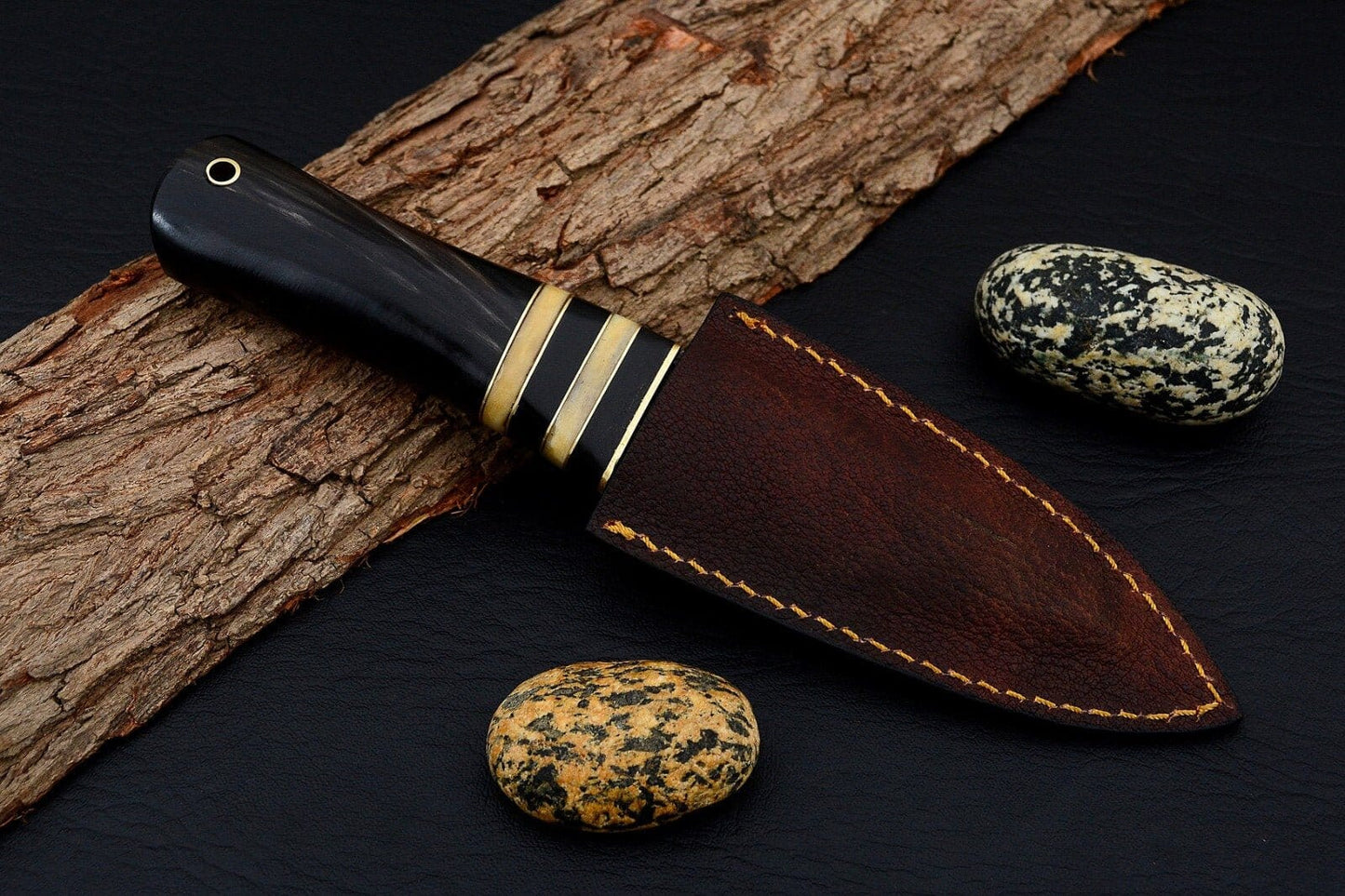 Celtic Scottish Dirk SGIAN DUBH DAGGER Bone Handle Knife. Groomsmen Gifts Terror Defender 