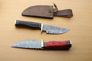 Combo 2: '8"in Handmade Damascus Steel Hunting/skinning Knife/pakka Wood Hunting Terror Defender 