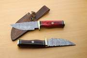 Combo 2: '8"in Handmade Damascus Steel Hunting/skinning Knife/pakka Wood Hunting Terror Defender 