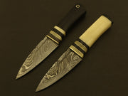 Combo Of 2: Celtic Scottish Dirk SGIAN DUBH DAGGER Bone Handle Knife. Knives Terror Defender 