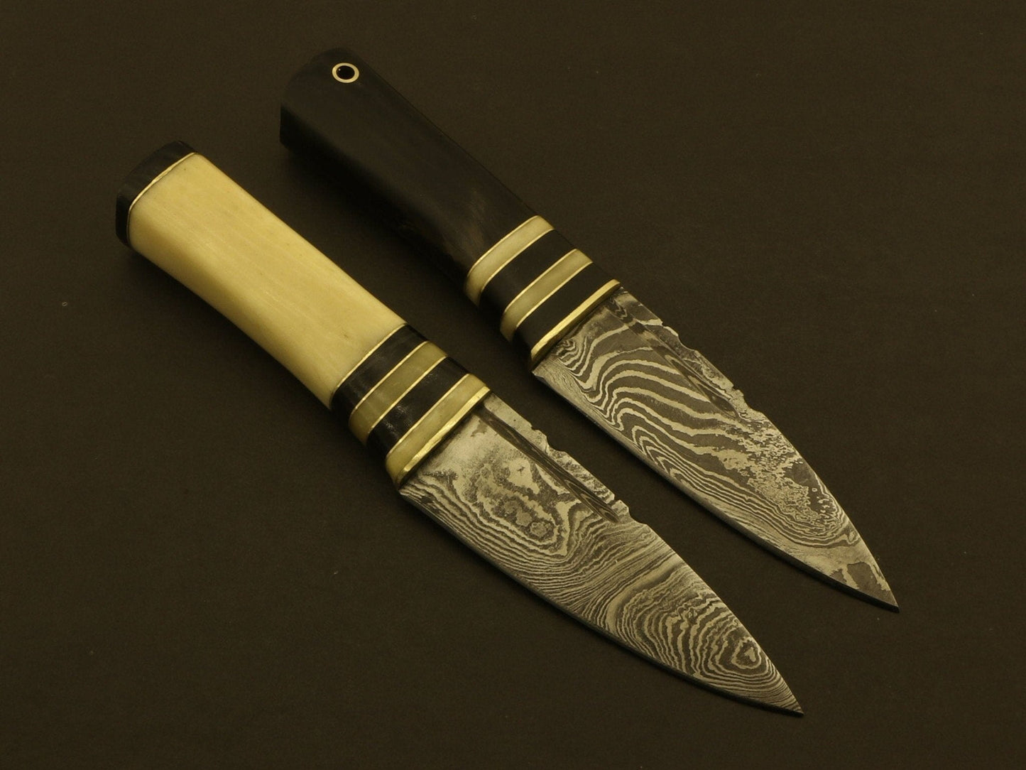 Combo Of 2: Celtic Scottish Dirk SGIAN DUBH DAGGER Bone Handle Knife. Knives Terror Defender 