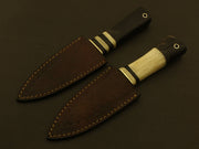 Combo Of 2: Celtic Scottish Dirk SGIAN DUBH DAGGER Bone Handle Knife. Knives Terror Defender 