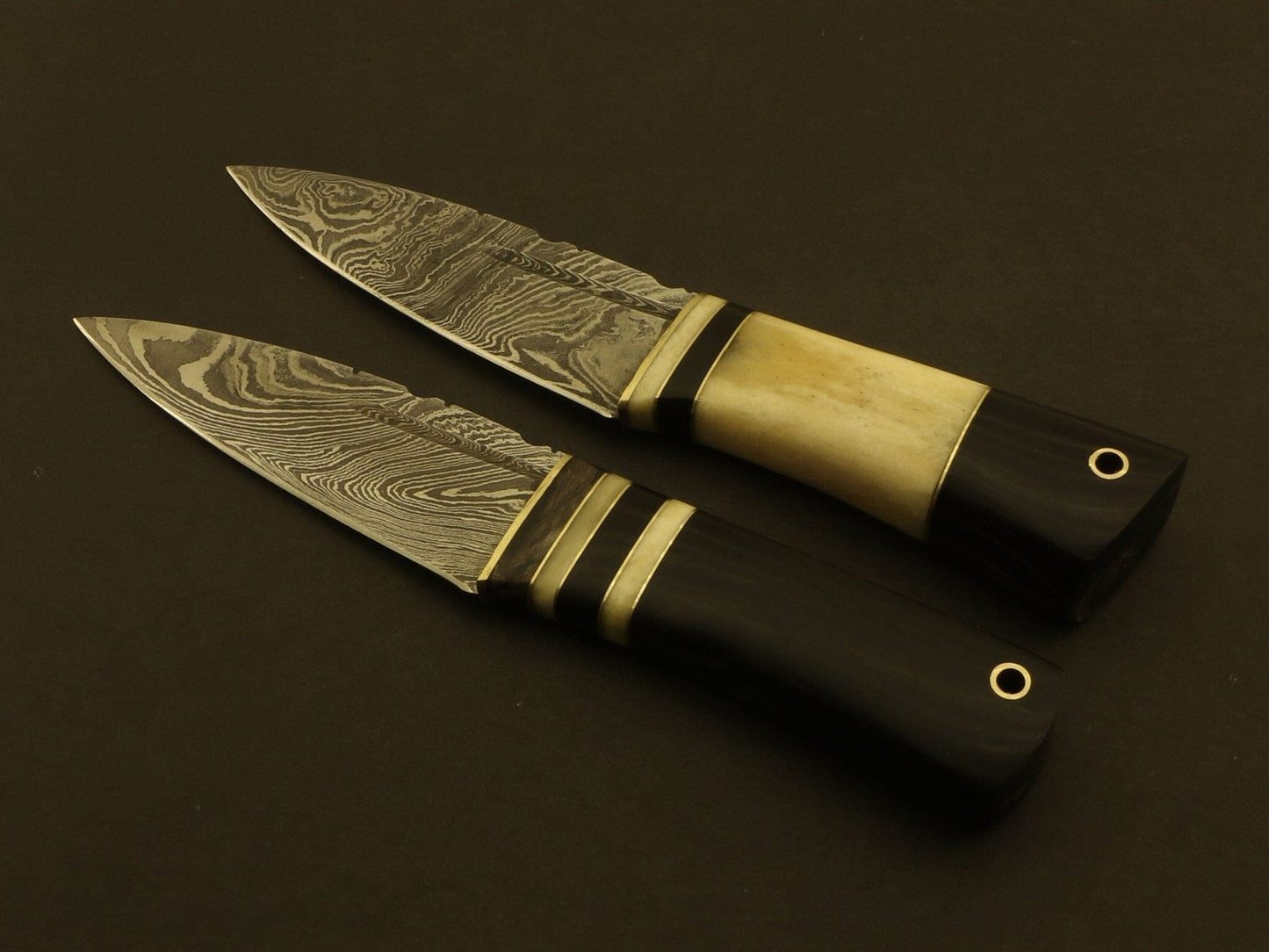 Combo Of 2: Celtic Scottish Dirk SGIAN DUBH DAGGER Bone Handle Knife. Knives Terror Defender 