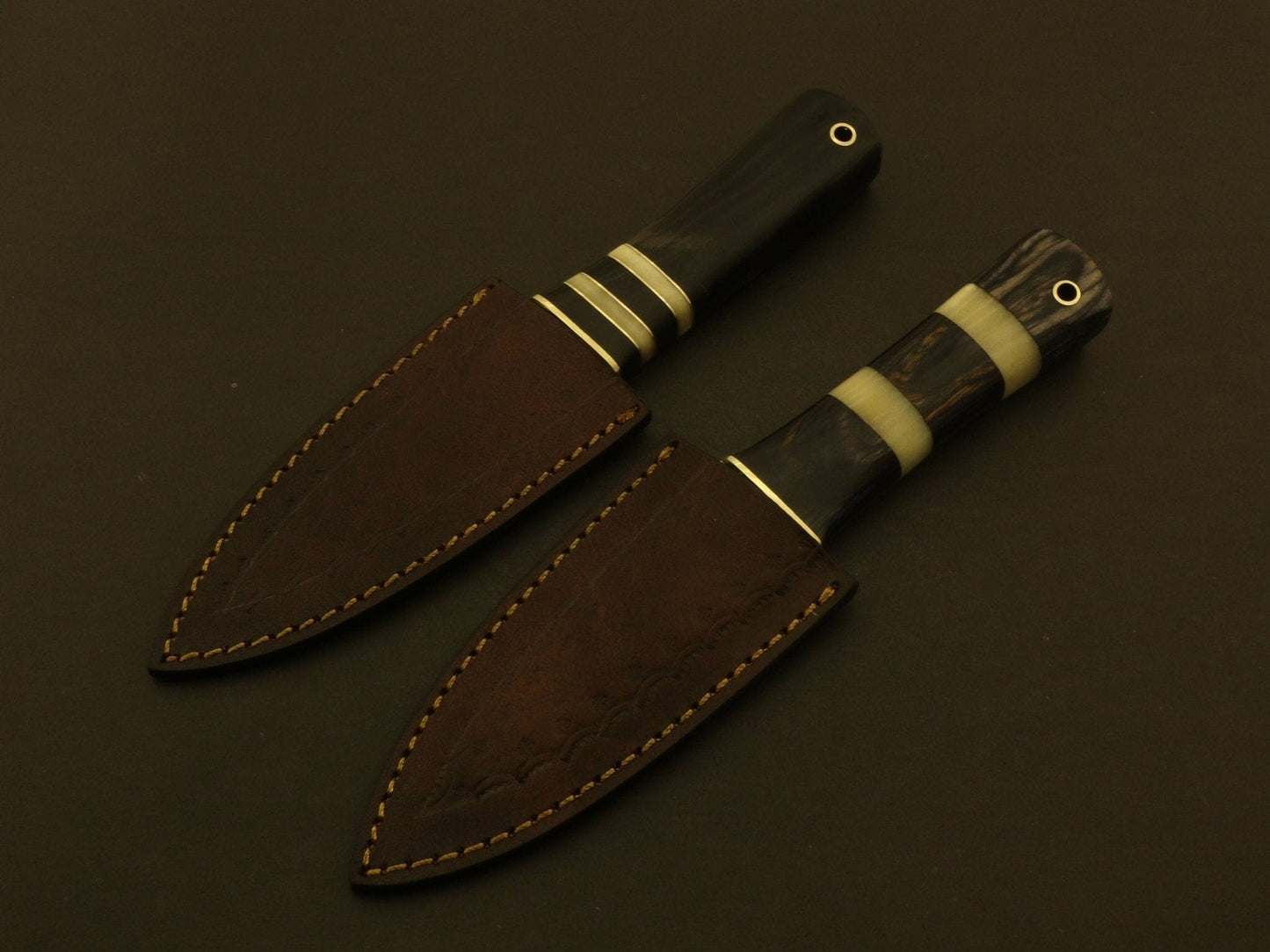 Combo Of 2: Celtic Scottish Dirk SGIAN DUBH DAGGER Bone Handle Knife. Knives Terror Defender 