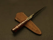 Combo Of 2 : Custom Handmade Damascus Steel Hunting Double Edge Dagger Boot Knife Hunting Terror Defender 