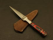 Combo of 2 :Custom Handmade Damascus Steel Hunting Double Edge Dagger Boot Knives with sheath Hunting Terror Defender 