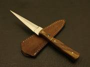 Combo of 2: Hand Forge stainless & D2 steel Hunting Double Edge Dagger Boot Knife with leather sheath Hunting Terror Defender 