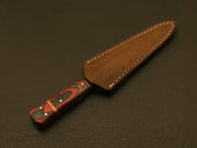 Combo of 2: Hand Forged Damascus Steel Hunting Double Edge Dagger Boot Knife with leather sheath Hunting Terror Defender 