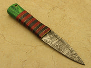 Combo Of 5: Handmade Celtic Scottish - Genuine Damascus Sgian Dubh Dirk knives With Sheat Groomsmen Gifts Terror Defender 