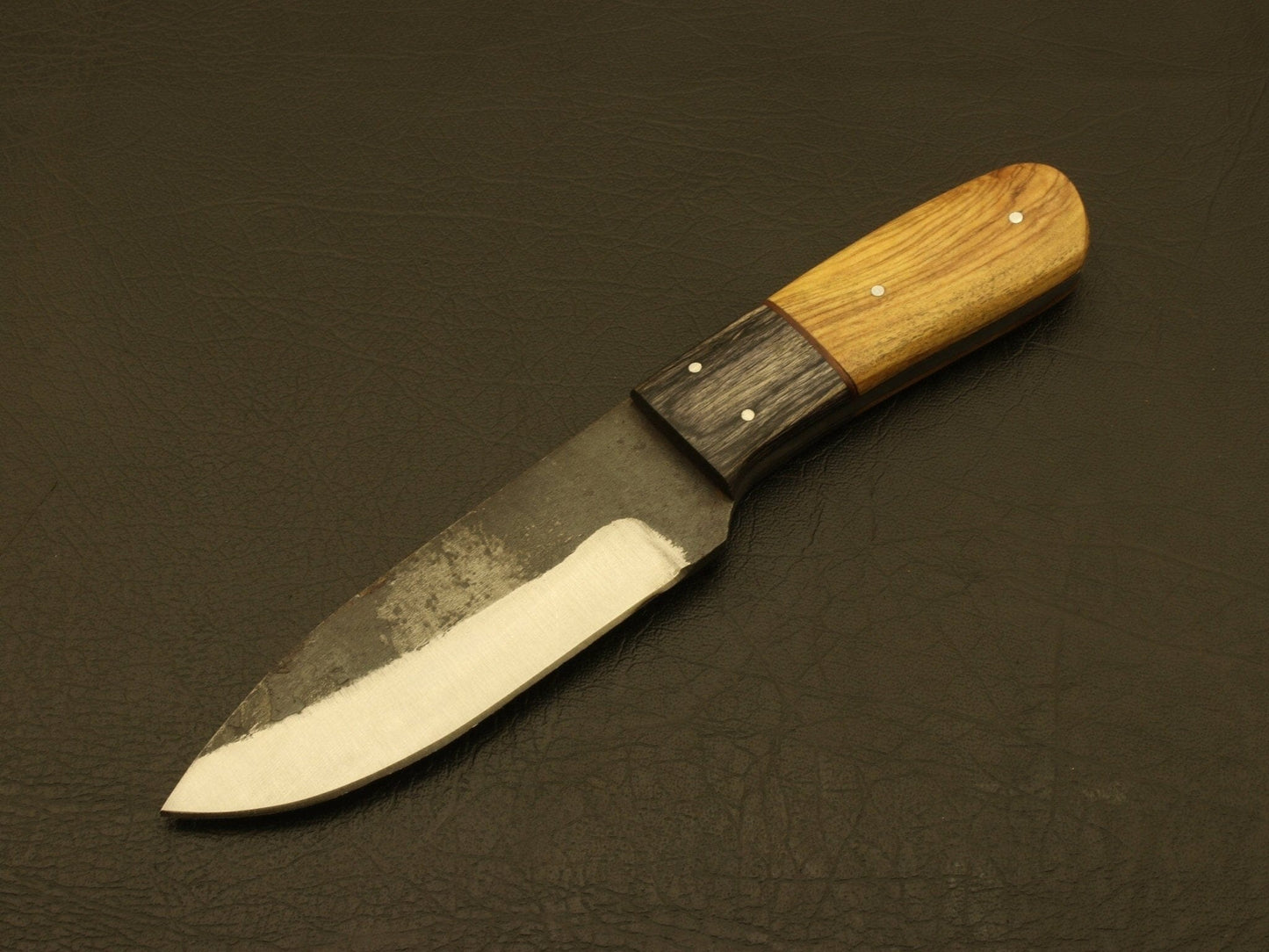 Crafted to Last,Hand Forged Railroad Spike Knife with Premium Carbon Steel Blade and Custom Sheath Hunting Terror Defender 