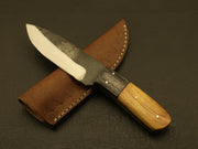 Crafted to Last,Hand Forged Railroad Spike Knife with Premium Carbon Steel Blade and Custom Sheath Hunting Terror Defender 