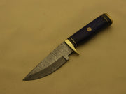 custom 8''in Handmade Damascus Steel Hunting/skinning Knife/pakka Wood Hunting Terror Defender 