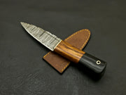 Custom Beautiful Handmade Damascus Steel Serrated Scottish Dirk Knife/ Sheath Hunting Terror Defender 