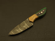 Custom hand forged Damascus steel hunting knife, full tang + sheath Hunting Terror Defender 