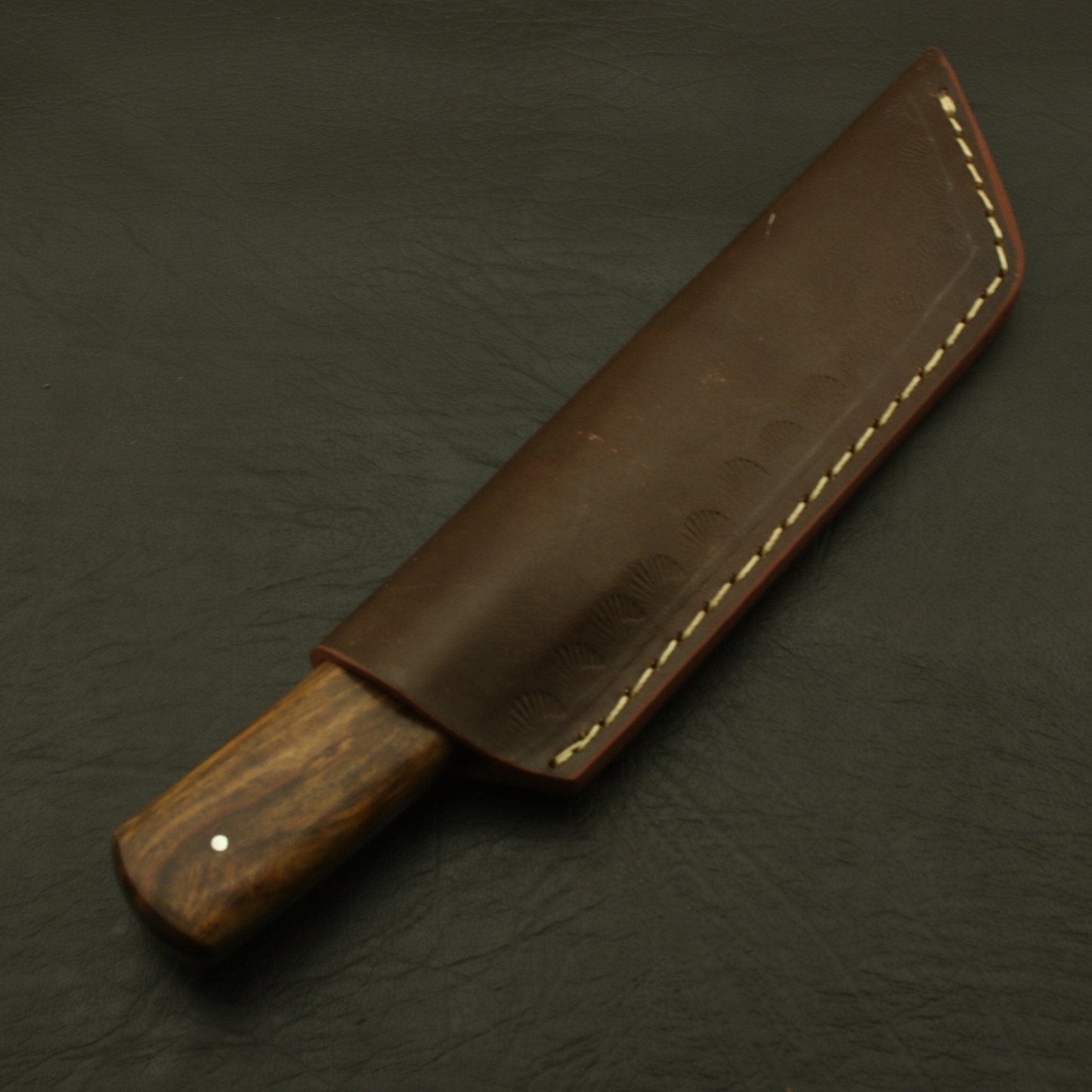 Custom Handmade 9''inch High Carbon steel Tanto Knife/Skinning Knife/PAKKA/Rose/Wood/Sheath Hunting Terror Defender 