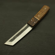 Custom Handmade 9''inch High Carbon steel Tanto Knife/Skinning Knife/PAKKA/Rose/Wood/Sheath Hunting Terror Defender 