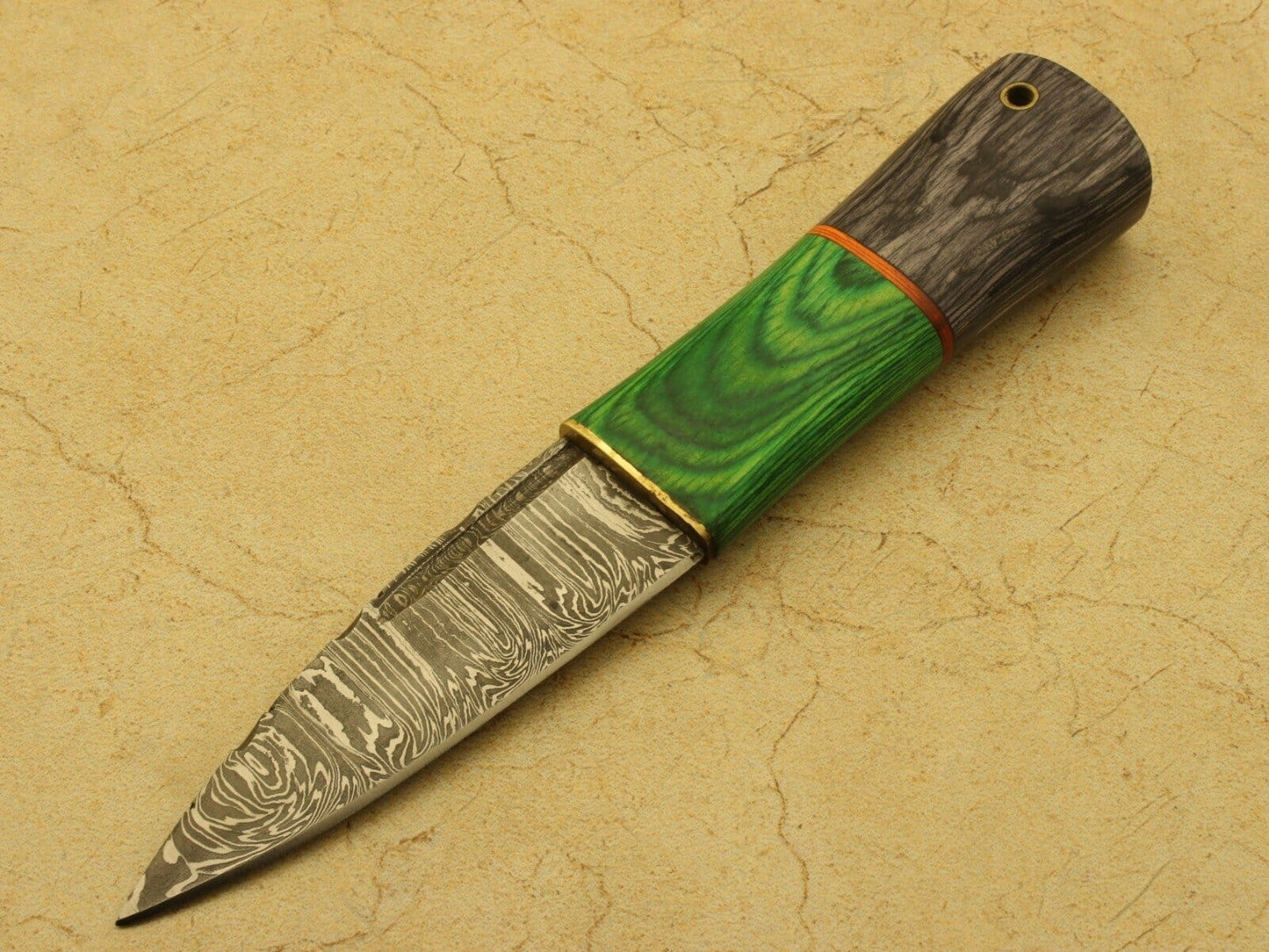 Custom Handmade Celtic Scottish - Genuine Damascus Sgian Dubh Dirk knife Groomsmen Gifts Terror Defender 