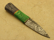 Custom Handmade Celtic Scottish - Genuine Damascus Sgian Dubh Dirk knife Groomsmen Gifts Terror Defender 