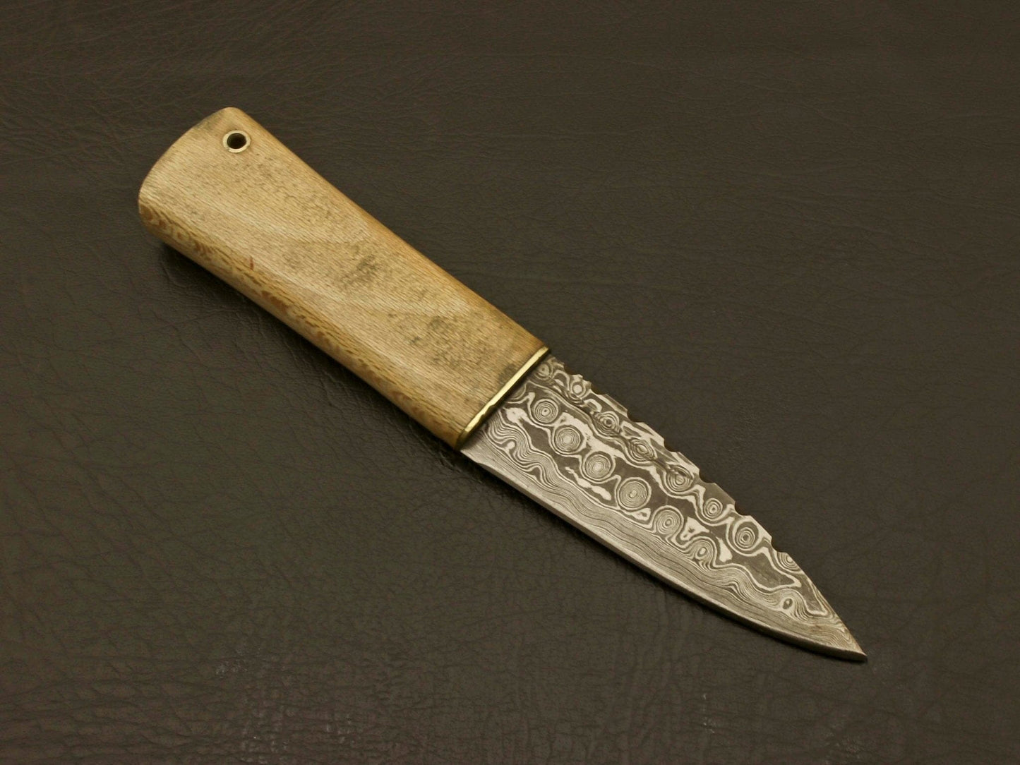 Custom Handmade Celtic Scottish - Genuine Damascus steel Sgian Dubh Dirk knife with sheath Knives Terror Defender 