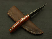 Custom Handmade Cutting Edge pattern Damascus 8" Hunting/skinning Knife/paka/rose/wood/sheath Hunting Terror Defender 