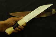 Custom Handmade Dagger D2 stainless Steel Blade,with pattern / Warrior Dagger / Sheath Costume Weapons Terror Defender 