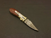 Custom Handmade Damascus steel Classical Folding Pocket Knife Liner Lock Knives Terror Defender 