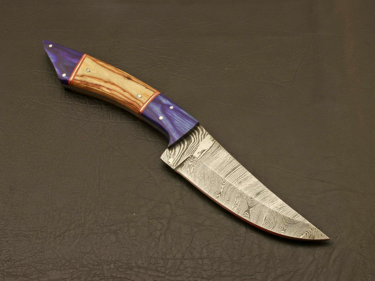 Custom Handmade Damascus Steel Handle pakka/rosewood Hunting Skinning Knife Camping Terror Defender 