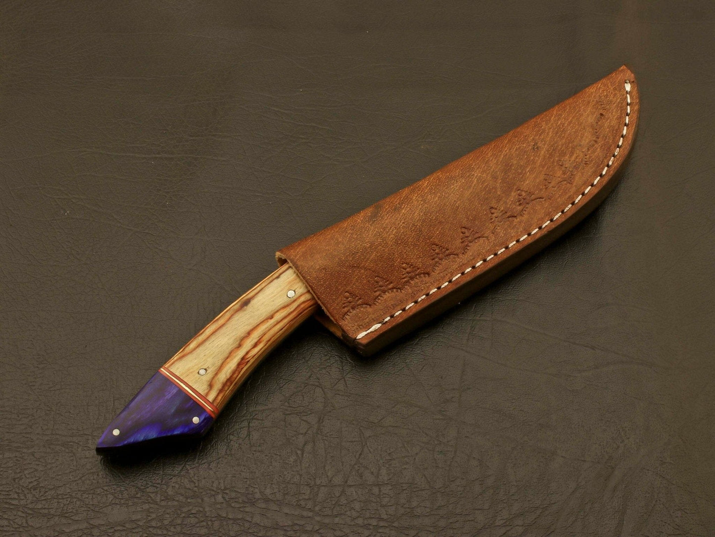 Custom Handmade Damascus Steel Handle pakka/rosewood Hunting Skinning Knife Camping Terror Defender 