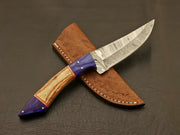 Custom Handmade Damascus Steel Handle pakka/rosewood Hunting Skinning Knife Camping Terror Defender 