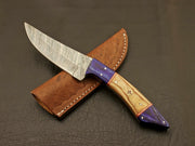 Custom Handmade Damascus Steel Handle pakka/rosewood Hunting Skinning Knife Camping Terror Defender 