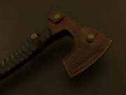 Custom Handmade Forged Damascus Steel Tomahawk, Hatchet,Axe,Integral,Axe Camping Terror Defender 