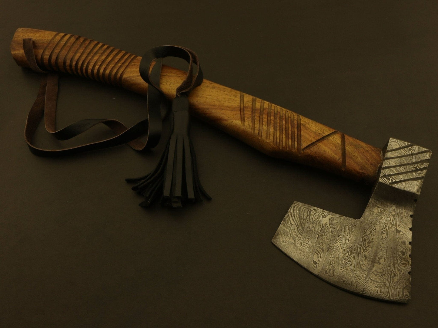 Custom Handmade Forged Damascus Steel Tomahawk, Hatchet,Axe,Integral,Axe Camping Terror Defender 