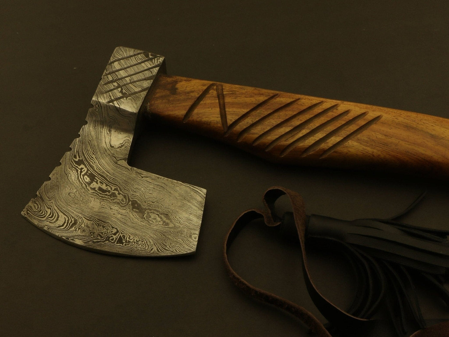 Custom Handmade Forged Damascus Steel Tomahawk, Hatchet,Axe,Integral,Axe Camping Terror Defender 