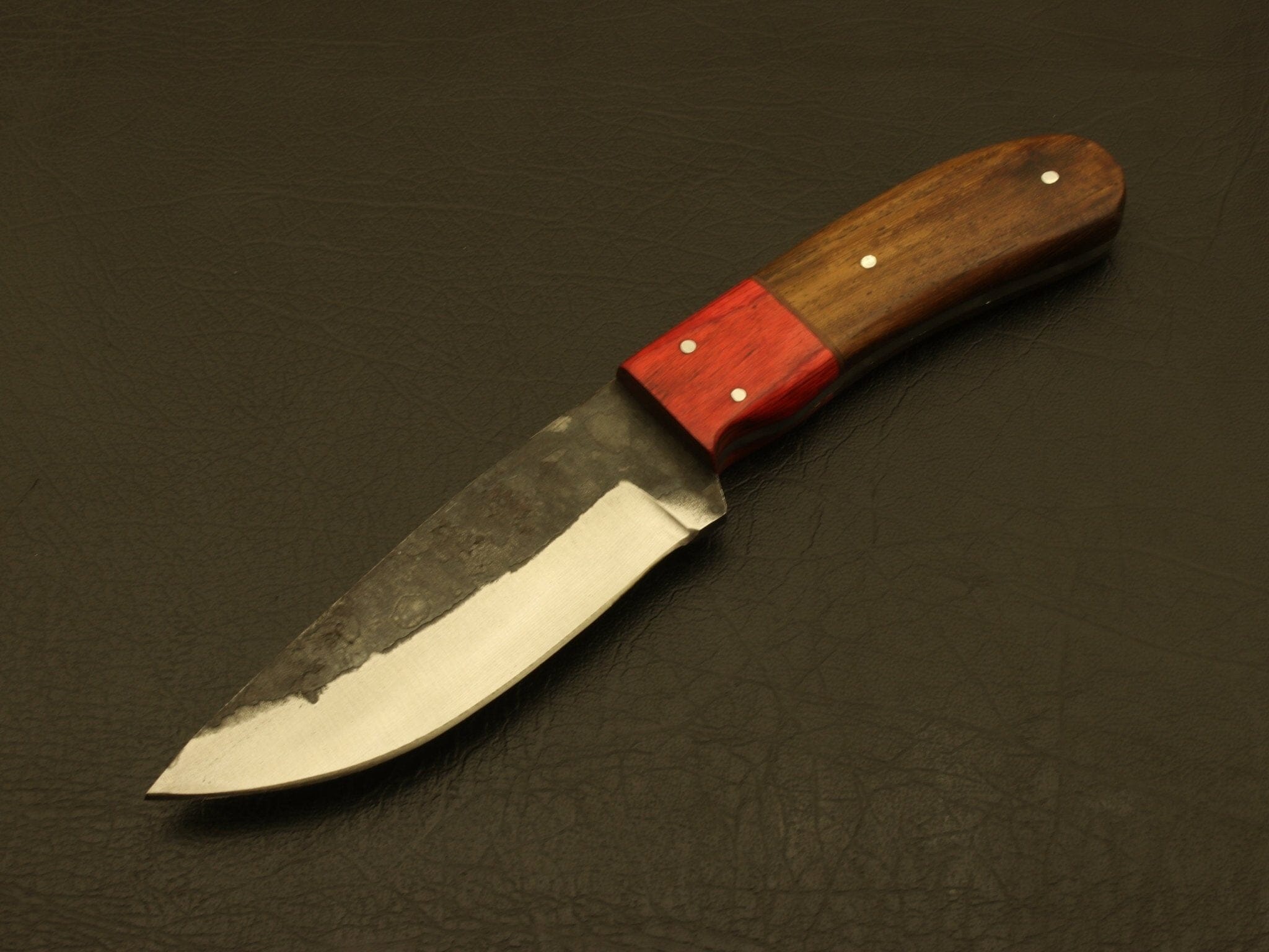 custom Handmade Forged High Carbon Steel Full Tang Hunting Skinner Knife with sheath Hunting Terror Defender 