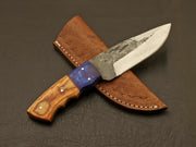 Custom handmade forged railroad spike carbon steel fixed blade knife With Leather Sheath Hunting Terror Defender 