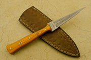 Custom Handmade Hand Forged Damascus Steel Hunting Double Edge Dagger Boot Knife Knives Terror Defender 