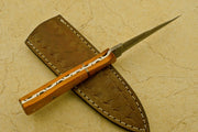 Custom Handmade Hand Forged Damascus Steel Hunting Double Edge Dagger Boot Knife Knives Terror Defender 