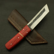 Custom Handmade High Carbon steel Dagger Knife/Skinning Knife/PAKKA/Rose/Wood/Sheath Costume Weapons Terror Defender 