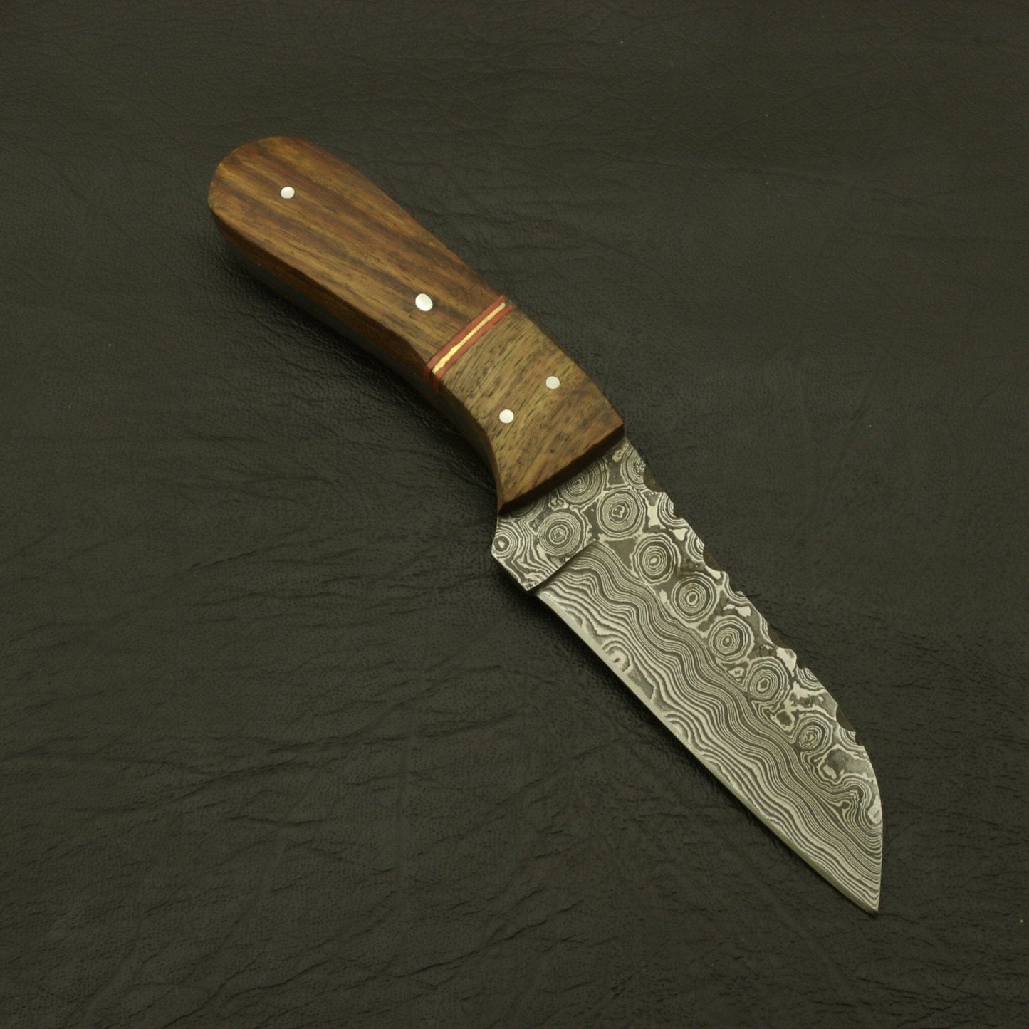 Cutting Edge Custom Hand Forged superb pattern Damascus Steel 7" Hunting/skinning Knife/paka/rose/wood/sheath Hunting Terror Defender 