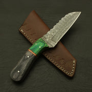 Cutting Edge Custom Hand Forged superb pattern Damascus Steel 7" Hunting/skinning Knife/paka/rose/wood/sheath Hunting Terror Defender 