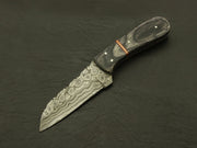 Cutting Edge Custom Hand Forged superb pattern Damascus Steel 7" Hunting/skinning Knife/paka/rose/wood/sheath Hunting Terror Defender 