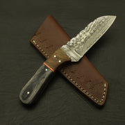 Cutting Edge Custom Hand Forged superb pattern Damascus Steel 7" Hunting/skinning Knife/paka/rose/wood/sheath Hunting Terror Defender 