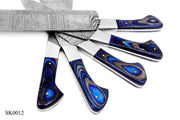 Damascus Steel Chef Kitchen Knife Set With Wood & Steel Guard Handle Hunting Terror Defender 