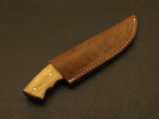 Exquisite Artistry Hand-Forged Railroad Spike Carbon Steel Fixed Blade Knife with sheath Hunting Terror Defender 