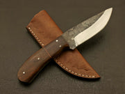 Exquisite Hand-Crafted Hunting Skinner Knife: High Carbon Steel Blade, Full Tang, Rosewood Handle, and Custom Leather Sheath" Hunting Terror Defender 