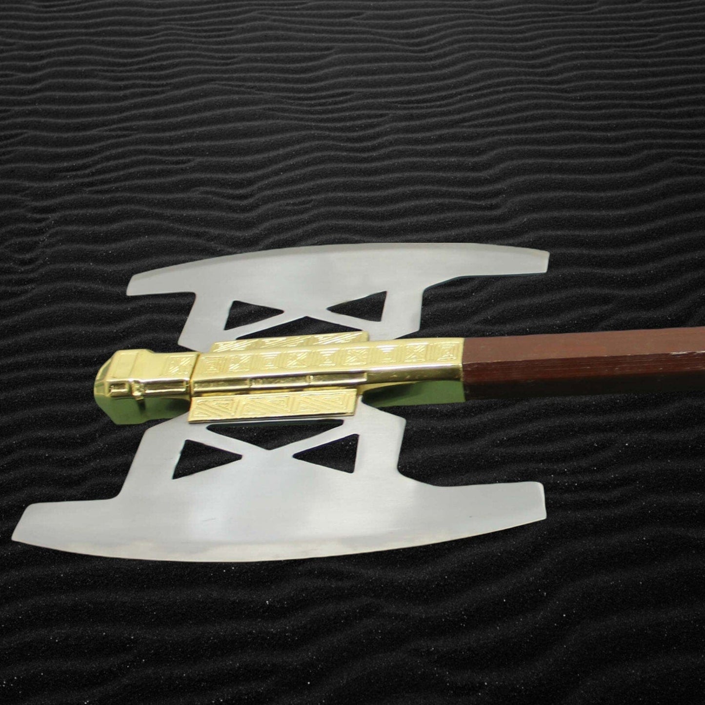 Gimli Battle Axe Handmade Replica From Lord of the Rings (LOTR) Gold Plated Camping Terror Defender 