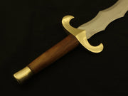 Hand Forged D2 Steel Sword With Leather Sheath Costume Weapons Terror Defender 