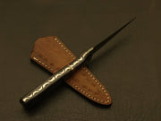 Hand Forged Damascus Steel Hunting Double Edge Dagger Boot Knife Camping Terror Defender 