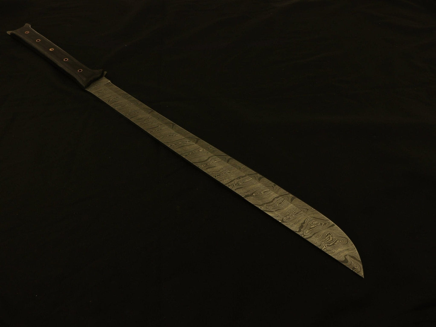 Hand Forged Damascus Steel Hunting Machete Comes With Leather Sheath Costume Weapons Terror Defender 