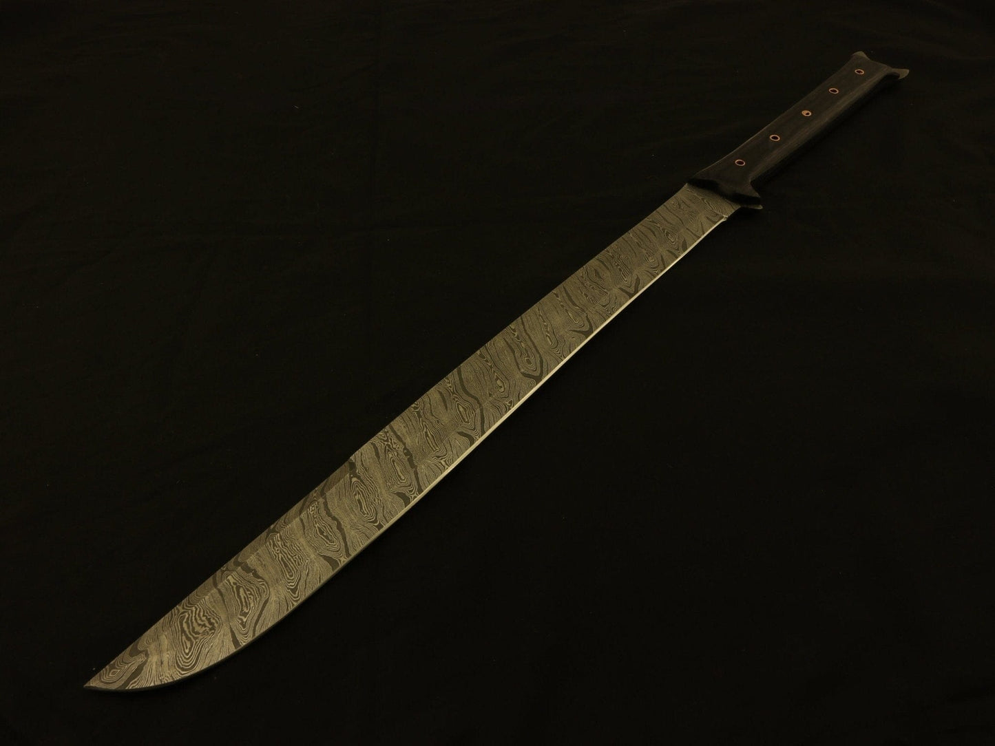 Hand Forged Damascus Steel Hunting Machete Comes With Leather Sheath Costume Weapons Terror Defender 